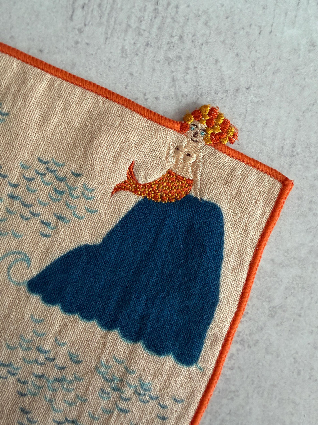 Embroidered Cotton Handkerchief Pocket : moritaMiW Japanese Pocket Hanky