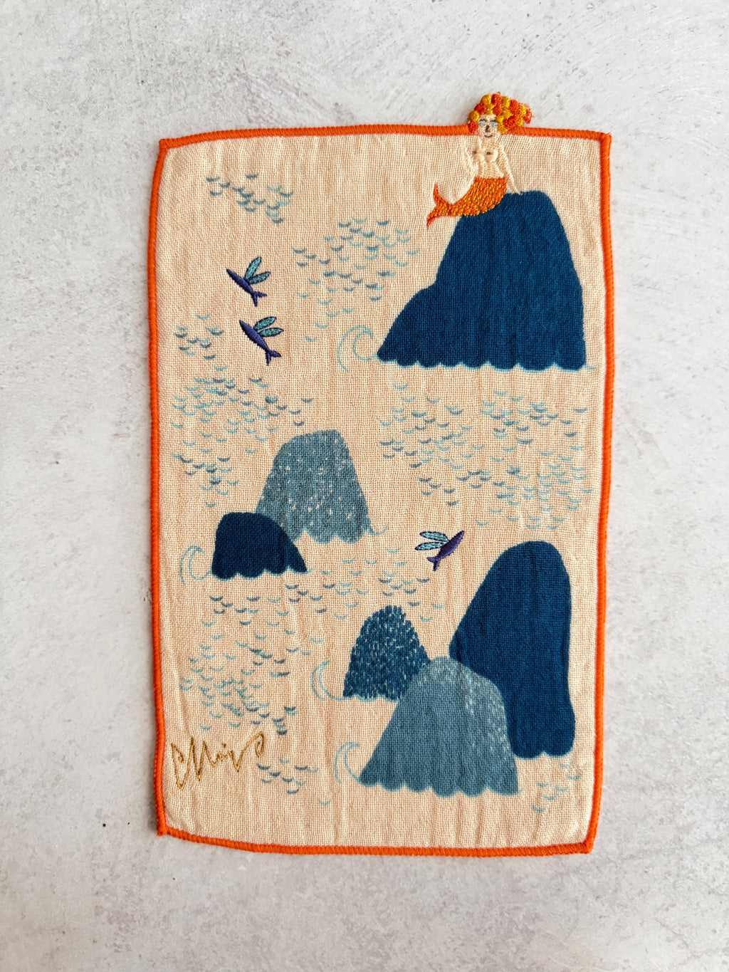Embroidered Cotton Handkerchief Pocket : moritaMiW Japanese Pocket Hanky