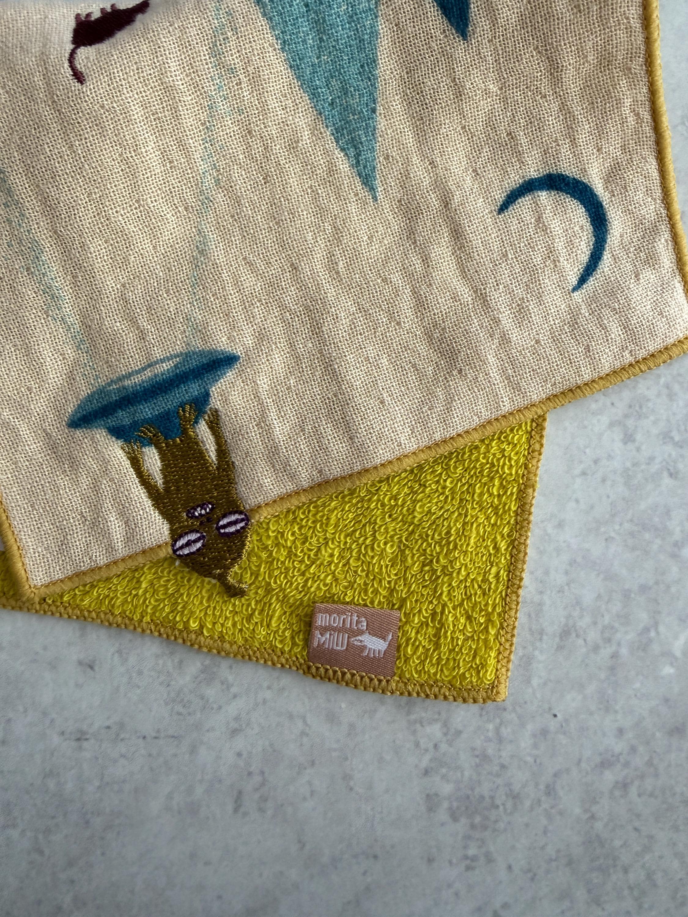 Embroidered Cotton Handkerchief Pocket : moritaMiW Japanese Pocket Hanky