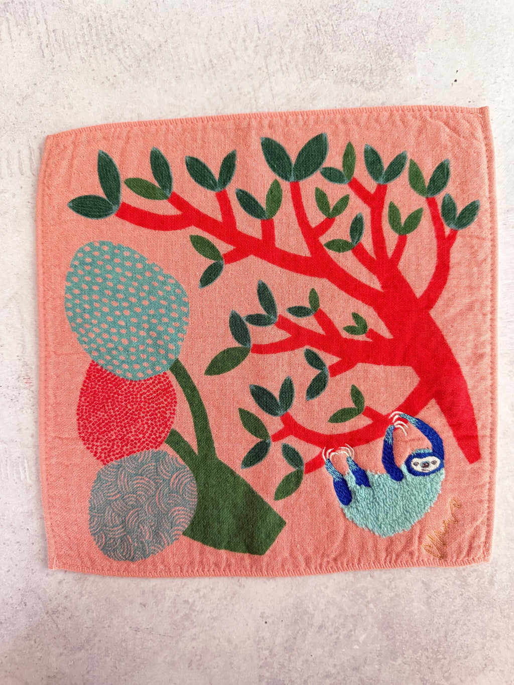 Embroidered Gauze Cotton Handkerchief: Japanese Animal Towel Gift