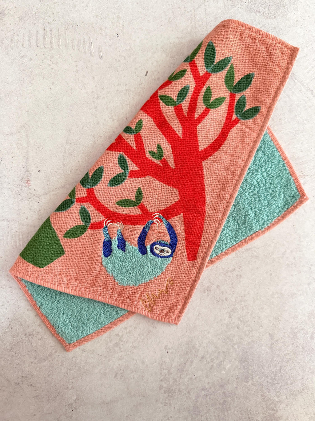 Embroidered Gauze Cotton Handkerchief: Japanese Animal Towel Gift