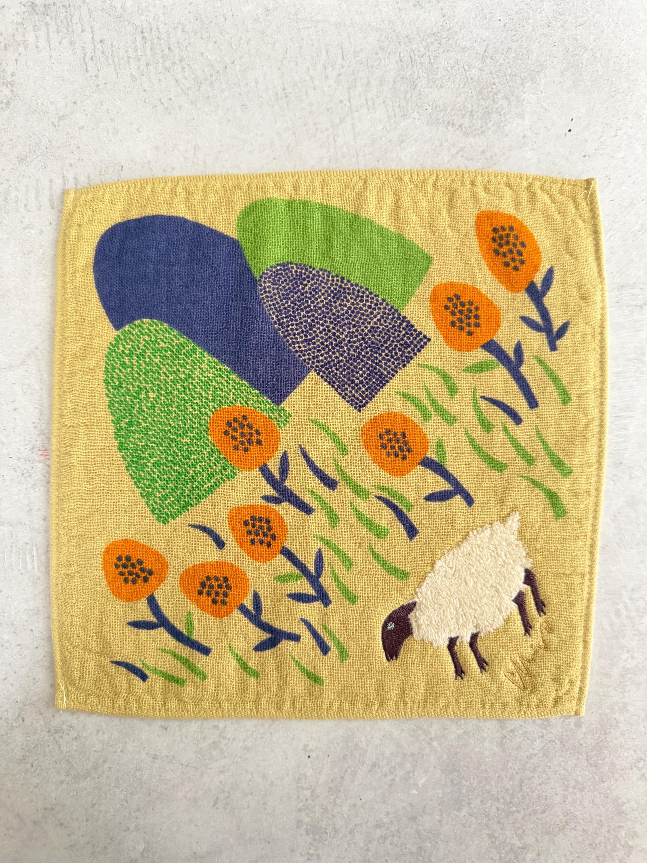 Embroidered Gauze Cotton Handkerchief: Japanese Animal Towel Gift
