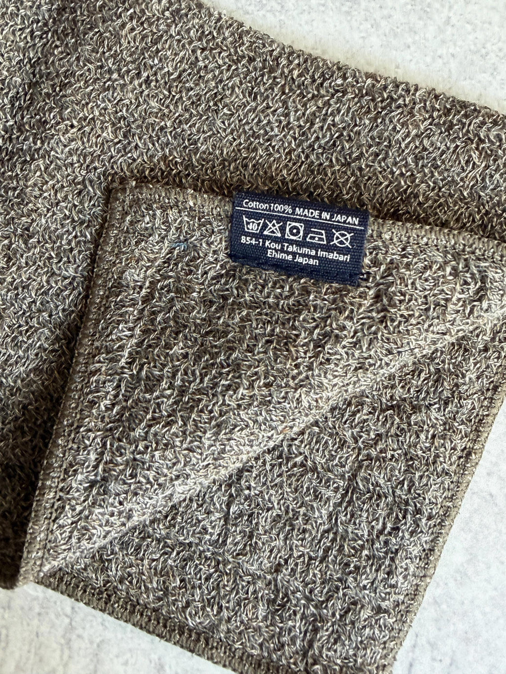 LANA 100% Cotton Handkerchief | Made in Japan, Reusable Pocket Square (23 x 23 cm)