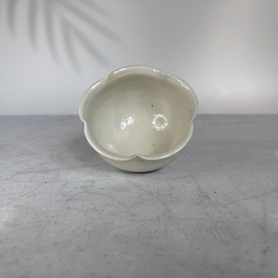 Japanese Shigaraki Matcha Chawan | Handmade Matcha Tea Bowl | White Rinka Stoneware Bowl | Authentic Shigaraki Pottery