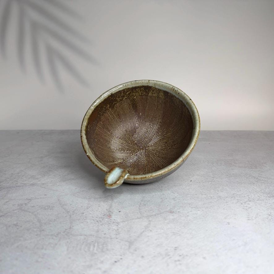 Japanese Mino Ware Ceramic Mortar | Handmade Suribachi Grinding Bowl | Made in Japan | Sesame Grinder | Spice & Herb Mortar