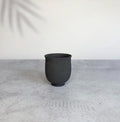 Authentic Shigaraki Hechimon Black Teacup  Handmade in Japan