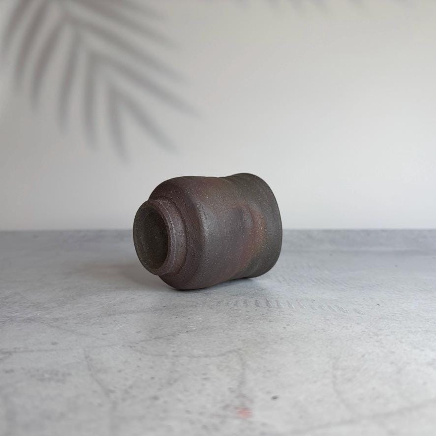 Handmade Shigaraki Ware Japanese Teacup | Authentic Japanese Pottery Yunomi | Rustic Ceramic Tea Cup | Wabi Sabi Tea Mug | Made in Japan