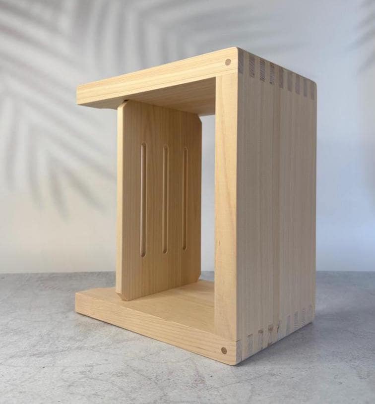 Japanese Hinoki Bath Stool | Authentic Hinoki Cypress Bath Chair | Made In Japan | Onsen Bath Seat | Wooden Spa Stool | Japanese Bathroom
