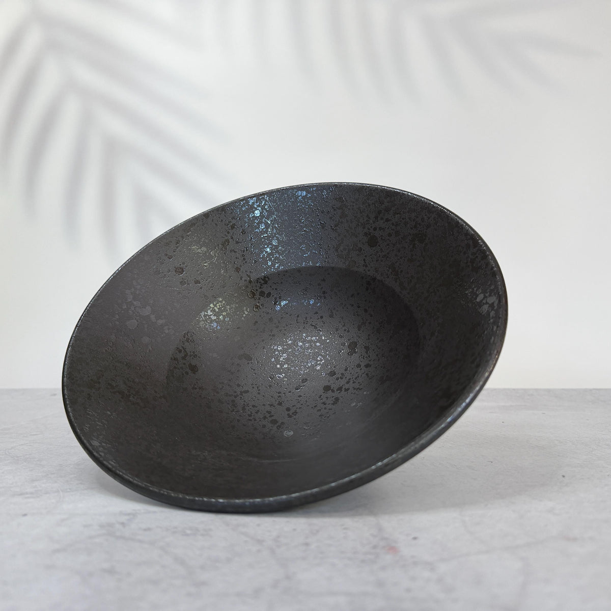 Mino Ware Black Wan Niju Deep Bowl  Large Japanese Ceramic Bowl, Minoyaki Noodle & Serving Bowl, Made in Japan
