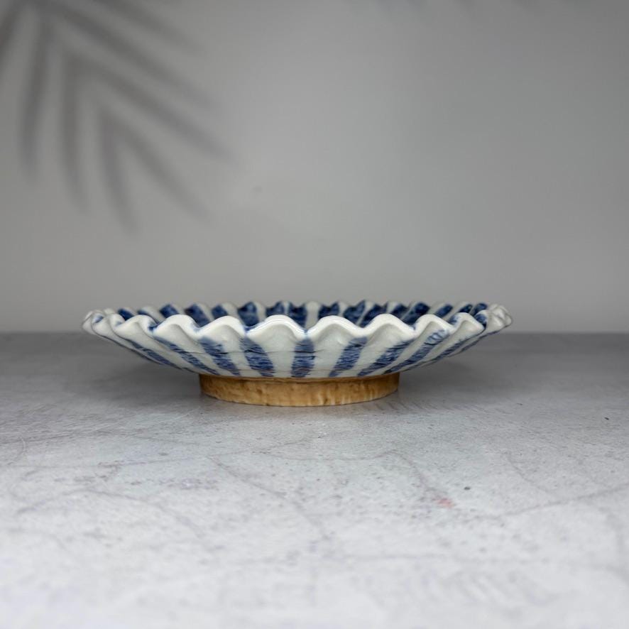 Mino Ware Ash Glaze Goss Juco Plate  Japanese Ceramic Serving Plate, Rustic Pottery Platter, Made in Japan