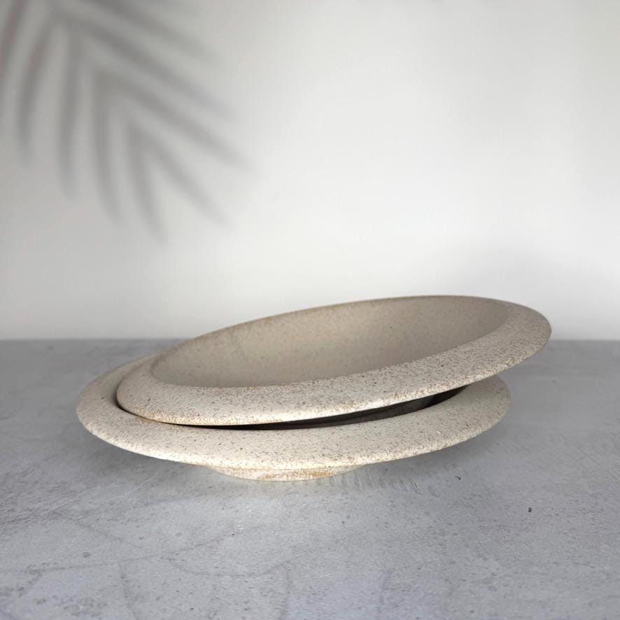 Mino Ware Porto 24cm Pasta Plate  Silk Robe Japanese Ceramic Plate, Wide Pasta Bowl, Made in Japan