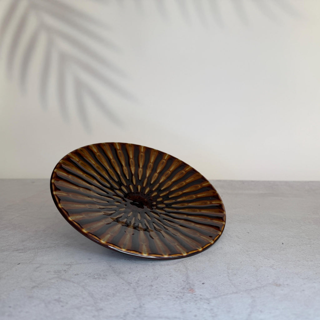 Mino Ware Fuokasu Ame Wan Niju Plate  Japanese Ceramic Serving Plate, Sushi Plate, Appetizer Dish, Made in Japan