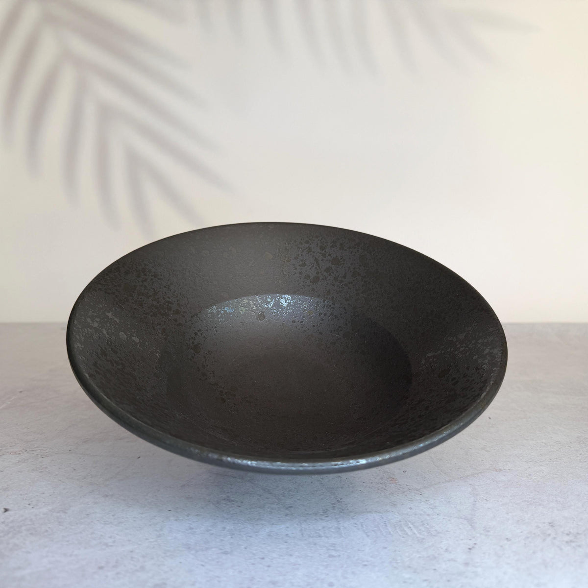 Mino Ware Black Wan Niju Deep Bowl  Large Japanese Ceramic Bowl, Minoyaki Noodle & Serving Bowl, Made in Japan