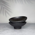 Mino Ware Gold Crystal Tochiri High Stand Plate  Japanese Ceramic Elevated Serving Dish, Minoyaki Pottery, Made in Japan