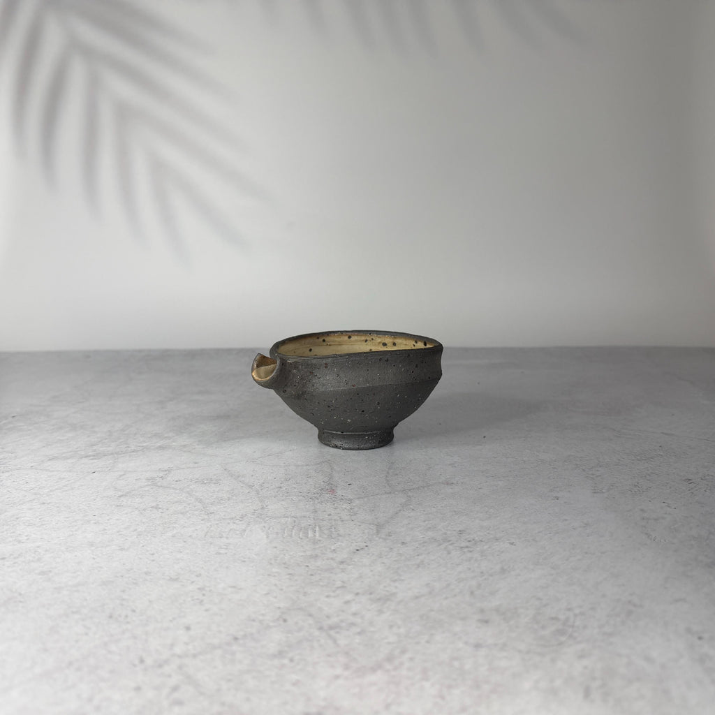 Shigaraki Katakuchi Pouring Vessel | Handmade Japanese Pottery | Unglazed Iron Powder Clay Pourer | Rustic Sauce & Dressing Pitcher