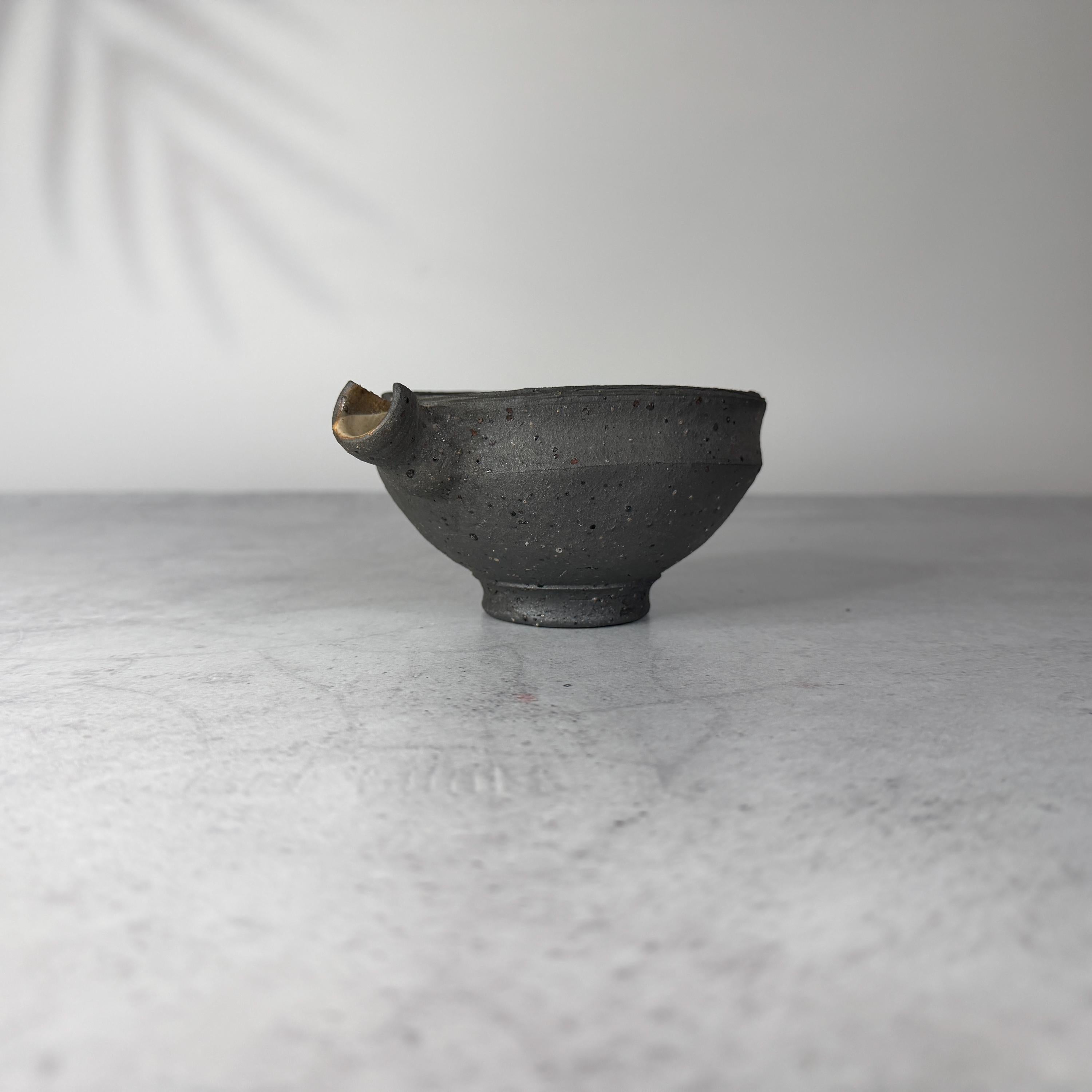 Shigaraki Katakuchi Pouring Vessel | Handmade Japanese Pottery | Unglazed Iron Powder Clay Pourer | Rustic Sauce & Dressing Pitcher