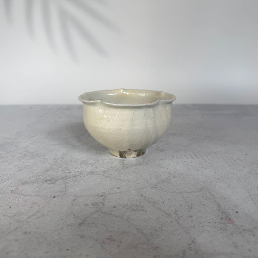 Japanese Shigaraki Matcha Chawan | Handmade Matcha Tea Bowl | White Rinka Stoneware Bowl | Authentic Shigaraki Pottery