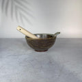 Japanese Mino Ware Ceramic Mortar | Handmade Suribachi Grinding Bowl | Made in Japan | Sesame Grinder | Spice & Herb Mortar