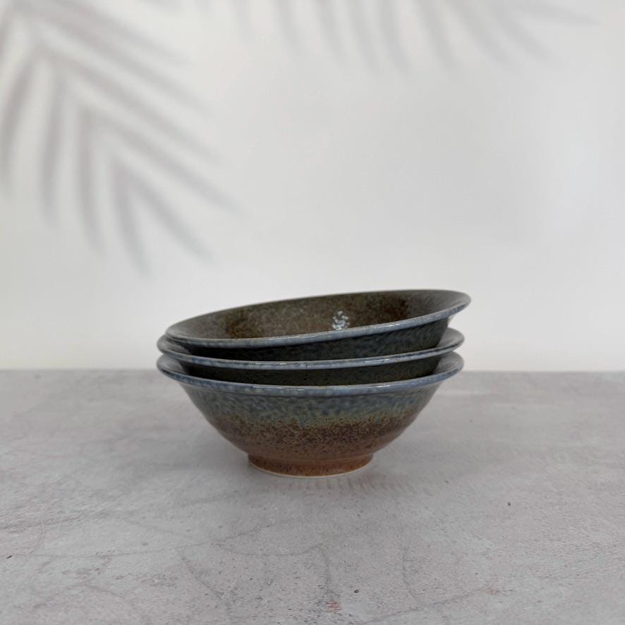 Japanese Ceramic Bowl I Minoyaki Ai-Nagashi Bowl