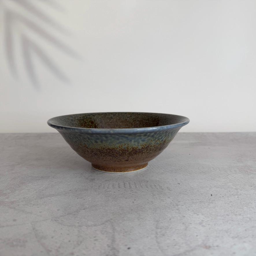 Japanese Ceramic Bowl I Minoyaki Ai-Nagashi Bowl