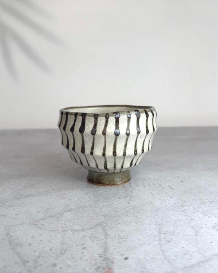 Minoyaki Carved Fine Jyuso Teacup I Made in Japan