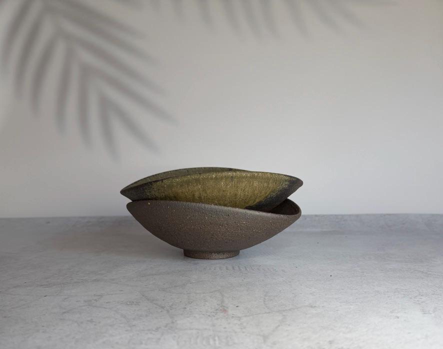 Shigaraki Hechimon Green Drip Bowl | Handmade Japanese Pottery Serving Bowl | Wabi Sabi Ceramic Bowl | Artisan Stoneware Made in Japan