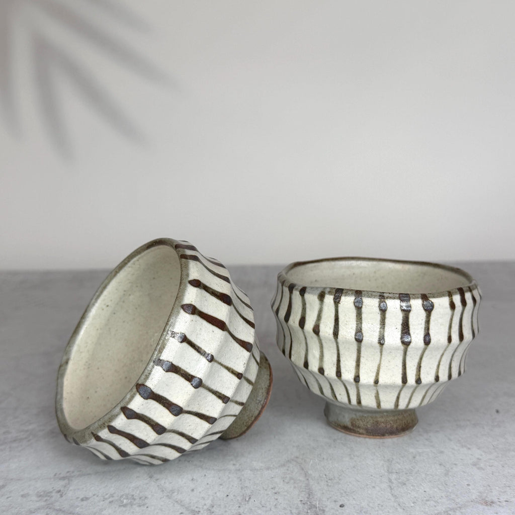Minoyaki Carved Fine Jyuso Teacup I Made in Japan