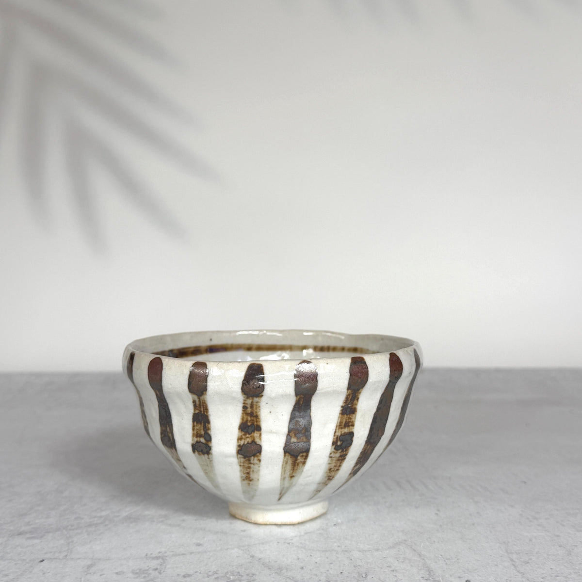 Minoyaki Rusty Jyukusa Deformed Bowl | Japanese Matcha Chawan | Rustic Mino Ware Soup Bowl | Multi-Use Ceramic Bowl Made in Japan
