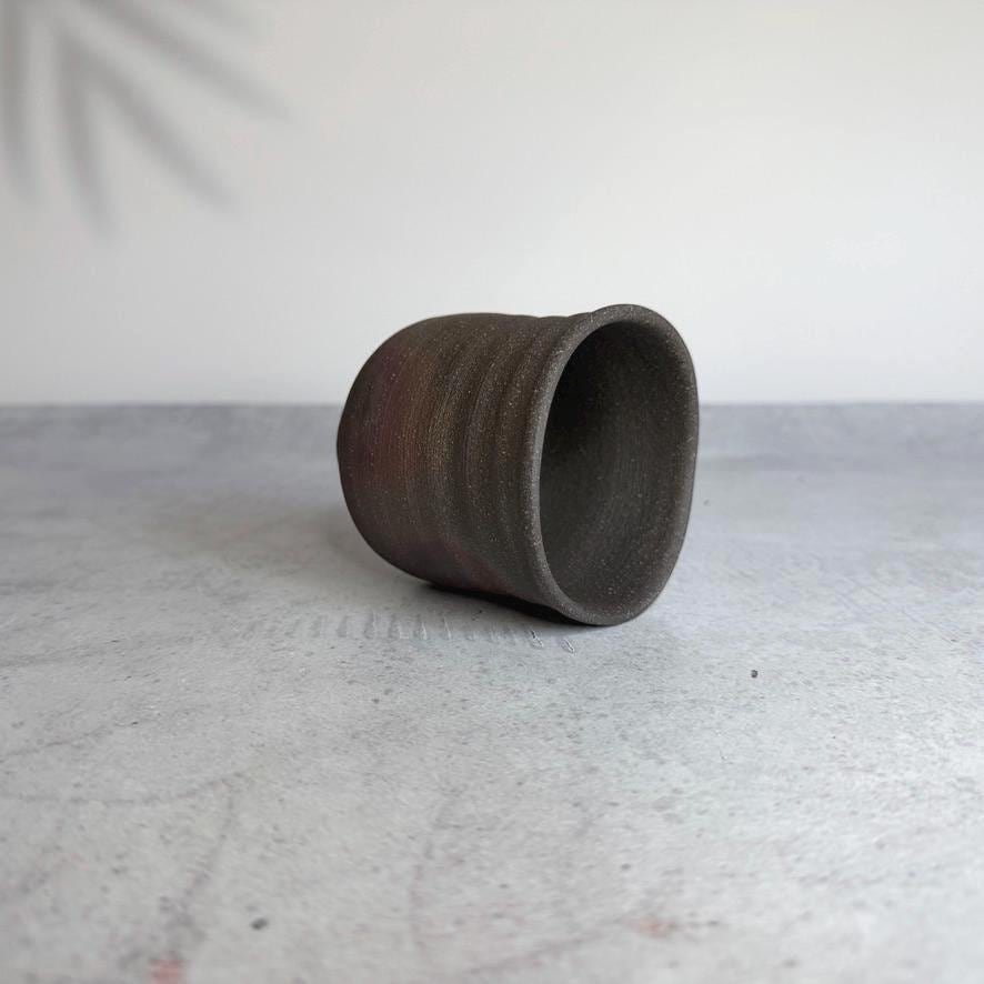 Handmade Shigaraki Ware Japanese Teacup | Authentic Japanese Pottery Yunomi | Rustic Ceramic Tea Cup | Wabi Sabi Tea Mug | Made in Japan
