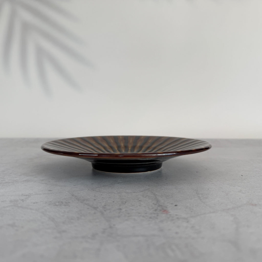 Mino Ware Fuokasu Ame Wan Niju Plate  Japanese Ceramic Serving Plate, Sushi Plate, Appetizer Dish, Made in Japan