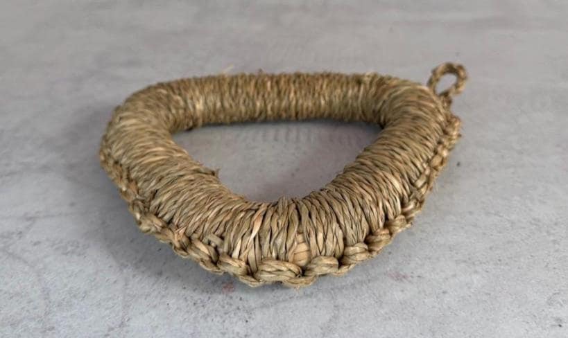 Sea Grass Triangular Trivet | Woven Pot Stand | Natural Seagrass Hot Pad | Handmade Rustic Kitchen Decor