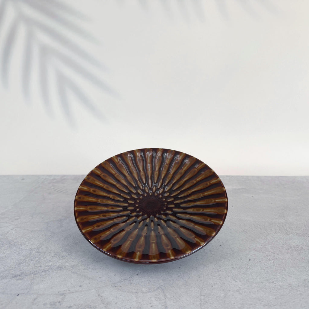 Mino Ware Fuokasu Ame Wan Niju Plate  Japanese Ceramic Serving Plate, Sushi Plate, Appetizer Dish, Made in Japan