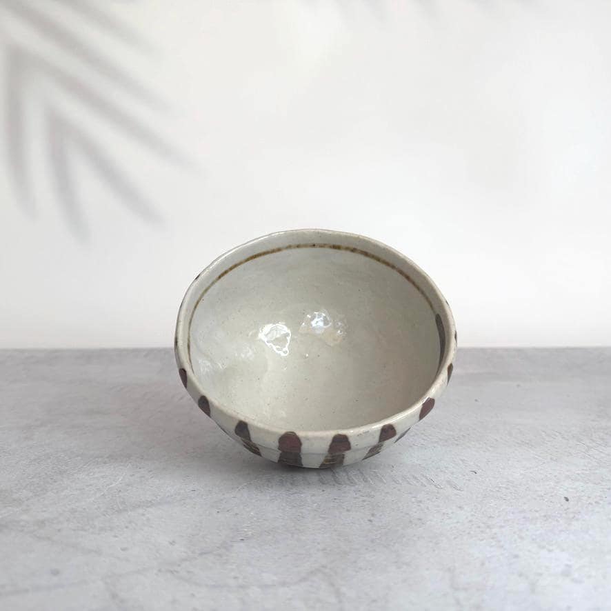 Minoyaki Rusty Jyukusa Deformed Bowl | Japanese Matcha Chawan | Rustic Mino Ware Soup Bowl | Multi-Use Ceramic Bowl Made in Japan