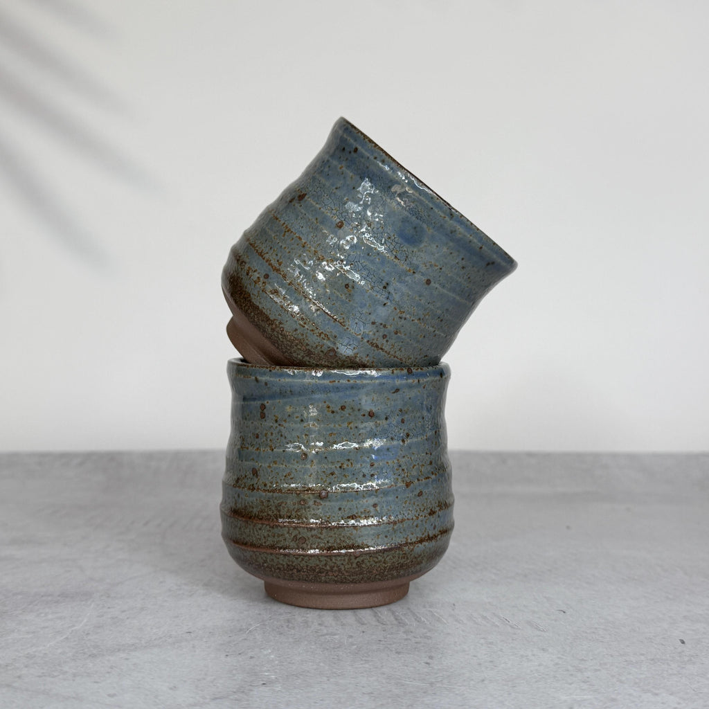Japanese Yunomi Cup I Minoyaki Ao Kairagi Sushi Teacup I Made in Japan