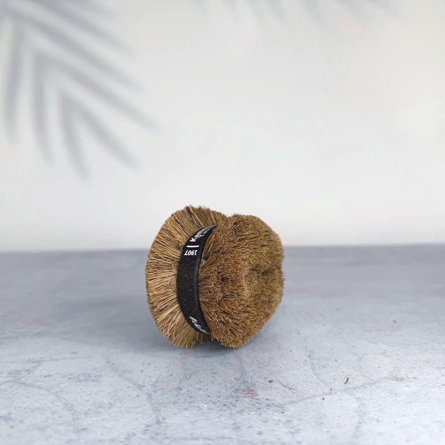 Tawashi Obi Black Brush | Japanese Palm Fiber Scrubber | Traditional Kitchen Cleaning Tool | Made in Japan