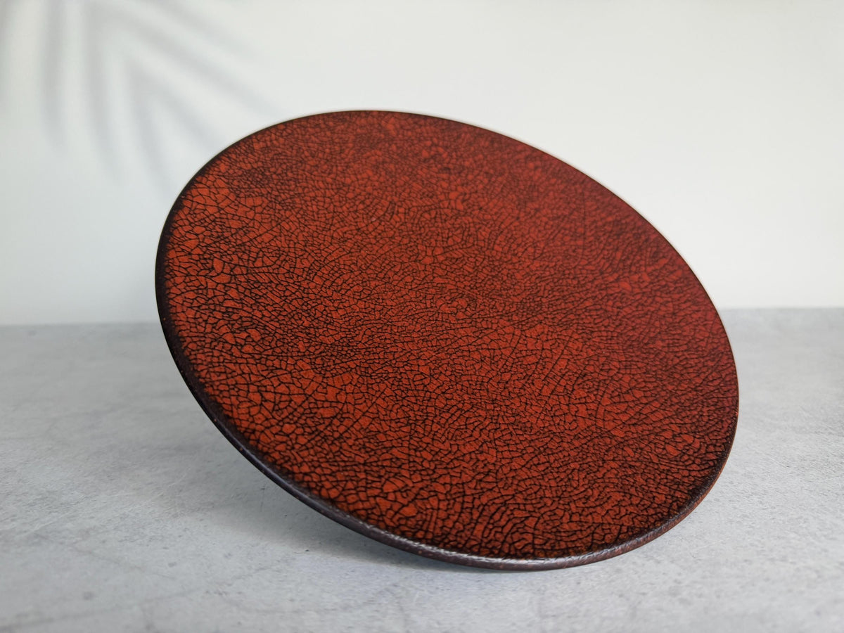 Mino-yaki Akane Odoshi Plate | Japanese Ceramic Plate | Mino Ware