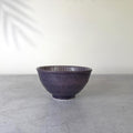 Mino-yaki Ume Jyuso Purple Rice Bowl | Japanese Ceramic | Handmade Pottery | Mino Ware Bowl | 12 x 6.4 cm