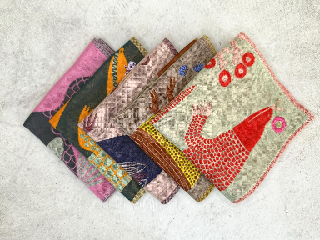 moritaMiW Gauze Handkerchief 25cm | Japanese Pocket Square | 3-Ply Gauze | Soft Lightweight Cotton
