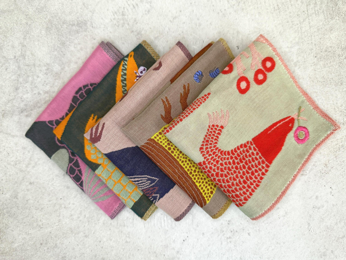 moritaMiW Gauze Handkerchief 25cm | Japanese Pocket Square | 3-Ply Gauze | Soft Lightweight Cotton